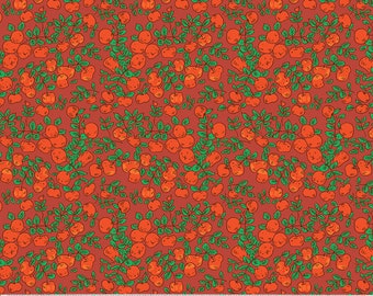 Heather Ross Forestburgh Apples Warm Red 53849-16, Windham Fabric, Fruit Pink, 100% Cotton Fabric, #2609