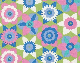 OOP Jane Sassaman Fabric, Daffy Down, PWJS051 Periwinkle, Free Spirit, 100% Cotton, By HALF YARD #084