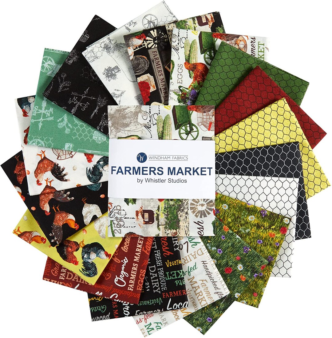 Farmers Market Fat Quarter Bundle, 18pc, Whistler Studios for Windham