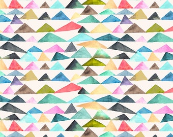 Maria Carluccio Connections Triangle Rows Fabric, 53720D-1 Multi, Windham Fabric, 100% Cotton Quilting, L-215