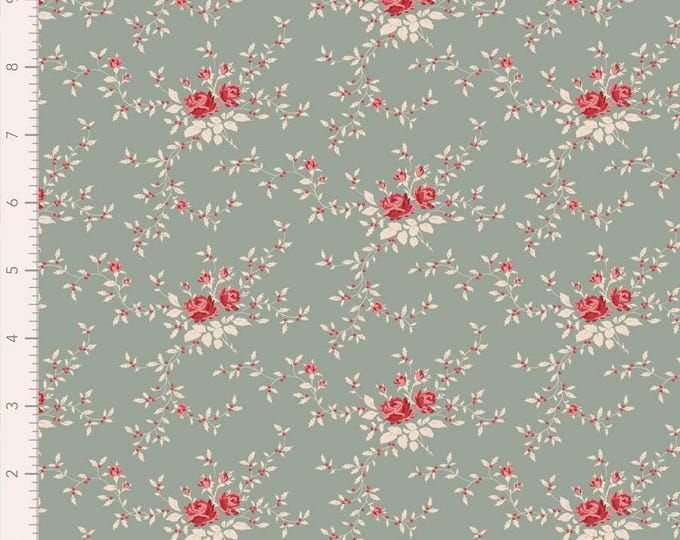 Tilda Merry Little Christmas Fabric TIL110141 Noel Duck Egg by Tone ...