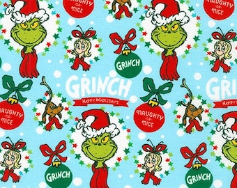 Dr. Seuss How the Grinch Stole Christmas, ADE-20278-223, Christmas Fabric, Robert Kaufman Fabric, 100% Cotton, #1331