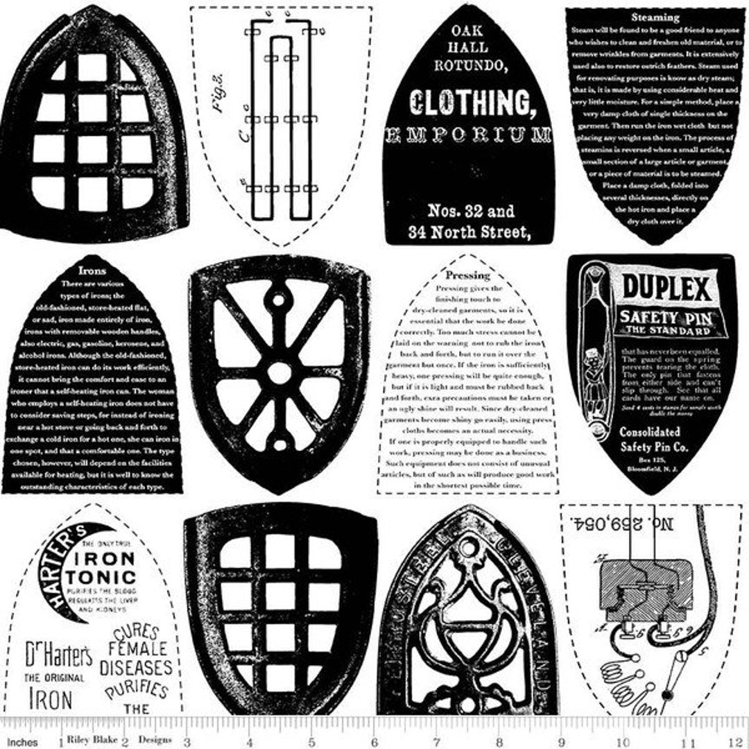 J Wecker Frisch Press on Iron Plates C15257 White, Riley Blake Fabric ...