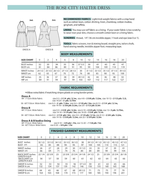 rose city halter dress The Rose City Halter Dress Pattern, Size 0-20