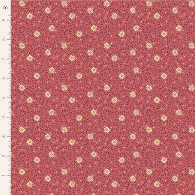 Tilda Sanctuary Daisydream TIL100563 Rhubarb, Tone Finnanger Fabric, 100% Cotton, #1413-L
