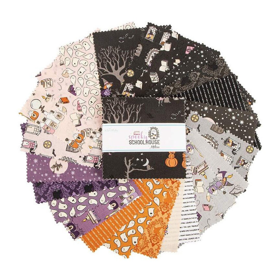 Riley Blake Spooky Schoolhouse Fabric 5 Stacker Charm Etsy