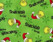 Dr. Seuss, How the Grinch Stole Christmas, ADE-15783-7, Christmas Fabric, Robert Kaufman Fabric, 100 Cotton, 1334