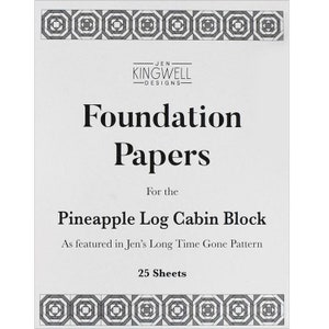 Pineapple Log Cabin Block Foundation Papers, by Jen Kingwell, JKD-8885