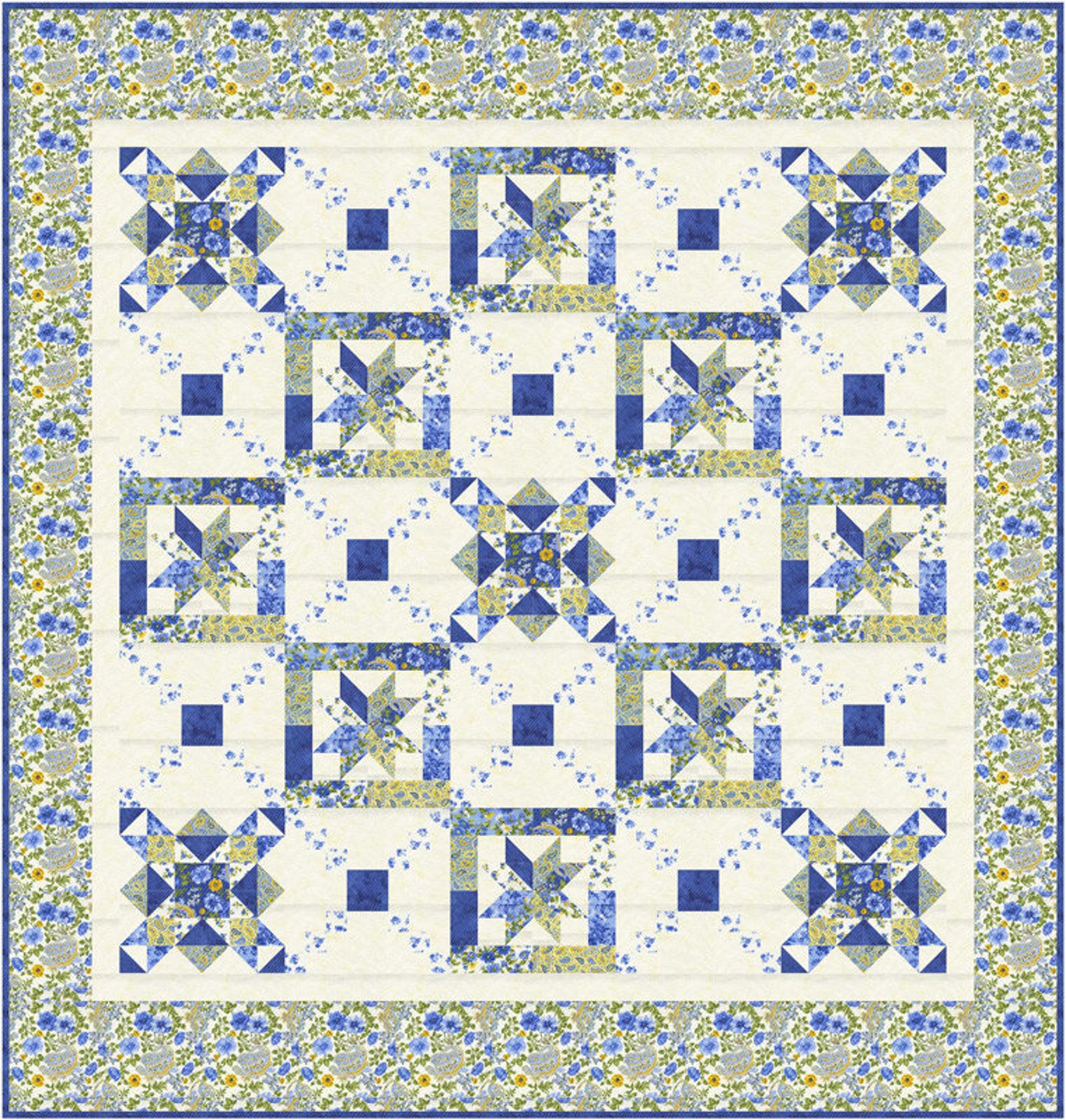 Moda Summer Breeze Quilt Kit 76 X 80 Moda Etsy