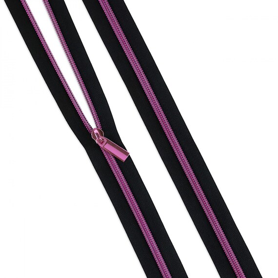 Tula Pink Black #5 Nylon Tula Coil Zipper 3yds and 9 Pulls # ZBY5C130 Bag Hardware from Sallie Tomato Tula Pink Black #5 Nylon Tula Coil Zipper 3yds and 9 Pulls # ZBY5C130 Bag Hardware from Sallie Tomato