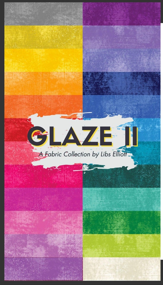 Libs Elliott Glaze II, Strips Roll Fabric Jelly Roll for Andover Fabrics, Glaze 2 Fabric, J11