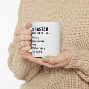 Nor'eastah Survival Checklist Mug: Funny Boston New England Gift image 7
