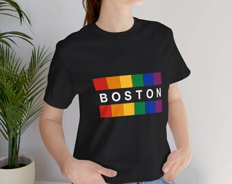 Boston Pride T-Shirt | Rainbow Pride Shirt for Men and Women | LGBTQ+ Unisex Tee for Pride Month