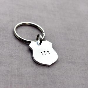 Police Officer gift, customizable police badge keychain