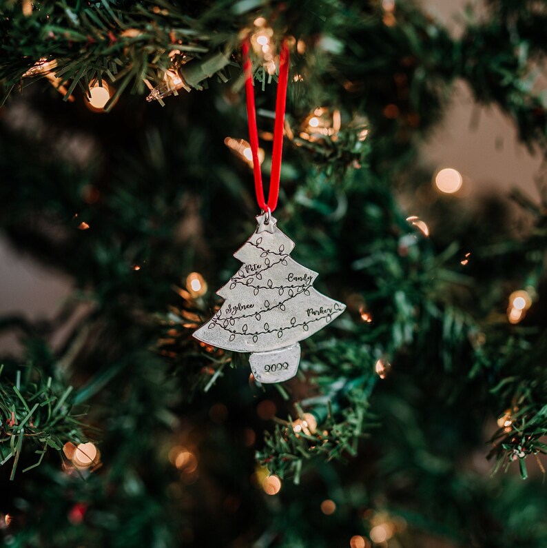 Personalized Christmas Tree Ornament 2022 Family Ornament Etsy