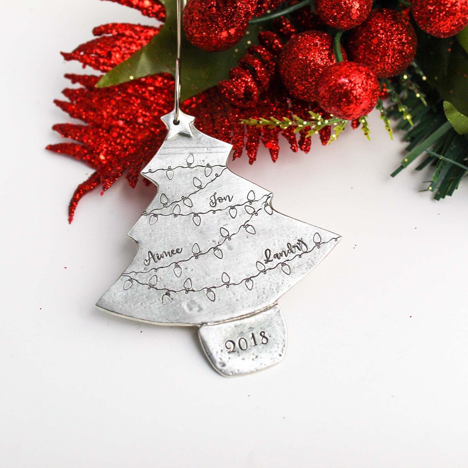 Personalized Christmas Tree Ornament 2022 Family Ornament Etsy