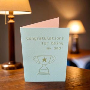 Tarjeta del Día del Padre / Tarjeta de Felicitaciones / Regalo del Día del Padre / Trofeo / Mejor Papá
