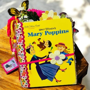 Mary Poppins upcycled Junk Journal, Journaling Cards, Vintage Tagebuch, Ausmalseiten, Journaling, Tagebuch, Journaling, 2019