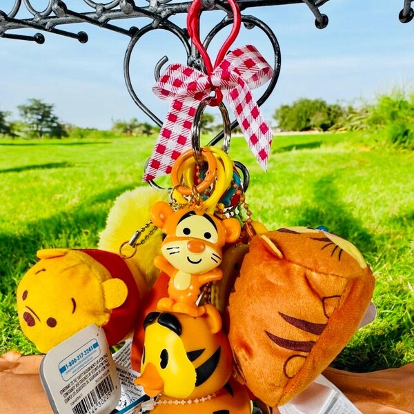 Winnie the Pooh and Tigger too Disney key chain bundle. Bag Charm keychain mini book charm fidget charms. 12 individual charms
