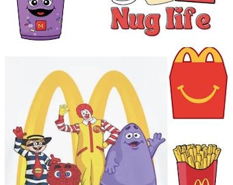 Fast Food Printable for journaling, ephemera, scrapbook