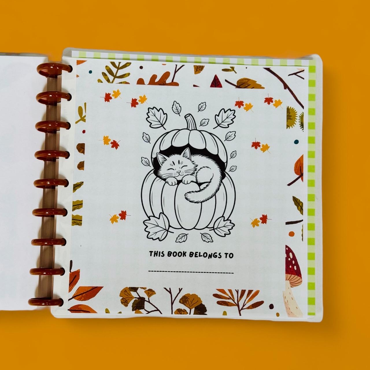 Handmade Autum Coloring Book With Cute Cozy Fall Coloring: 50 Removable ...