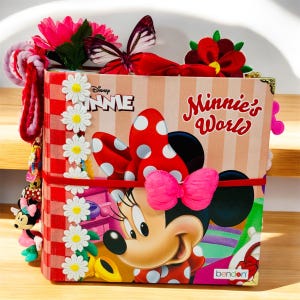 Journal indésirable recyclé Minnie Mouse, comprend des étiquettes, des cartes de journalisation d'inspiration vintage Disney, des coloriages, des notes, un journal intime, une journalisation