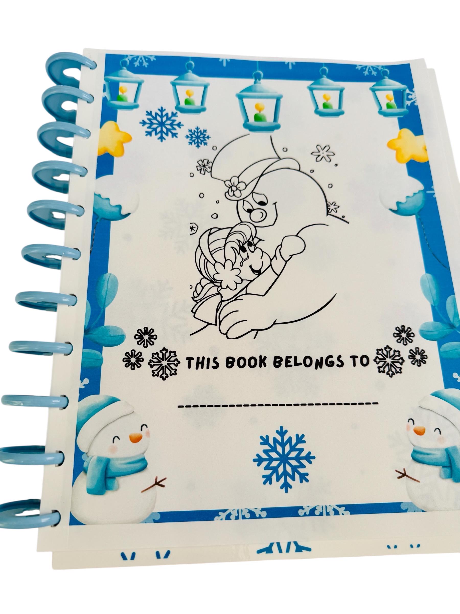 Frosty the Snowman Coloring Book, Removable Pages (handmade)lays Flat ...
