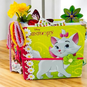 Journal indésirable recyclé des Aristochats, comprend des étiquettes, des cartes de journalisation d'inspiration vintage Disney, des coloriages, des notes, un journal intime, une journalisation