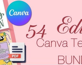 34 editable canva templates bundle