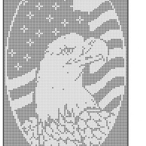 Item 2 Eagle flag oval filet crochet pattern curtain wallhanging afghan bedspread tablecloth PDF digital download