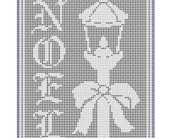 Artículo 986 Patrón de cortina de mantel de ganchillo con filete de lámpara de Navidad, afgano, para colgar en la pared, descarga digital en PDF