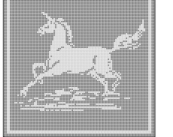 514 beautiful unicorn filet crochet pattern email