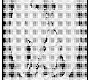 Patrón de tapete de crochet para colgar en la pared con forma de gato siamés 15