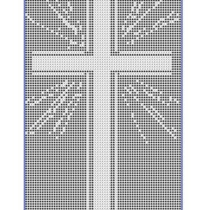 Item 805 Golden Cross filet crochet pattern doily afghan curtain bedspread tablecloth PDF digital download