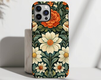 William Morris Golden Lily Phone Case — Victorian Botanical Gift for iPhone 17, Samsung, Pixel