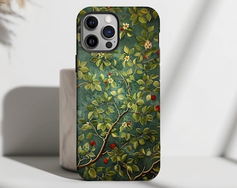William Morris Leaves Phone Case: Vintage Botanical Design