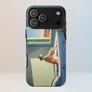 Edward Hopper Morning Sun Phone Case - Sunlit Room Art Case, Minimalistisches Fenster Design für iPhone 17 16 15, Samsung S25 S24, Pixel 9