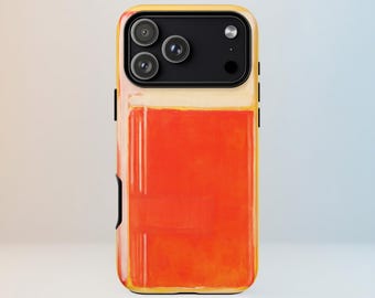 Mark Rothko Orange and Yellow Phone Case, Abstract Color Block Art Cover for iPhone 17 16 15, Samsung S26, Pixel 9, Vibrant Artistic Gift