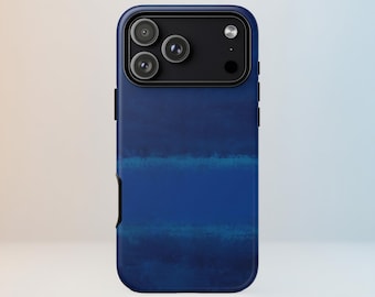 Deep Navy Blue Rothko Style Phone Case – Abstract Ocean Color Block Art Gift for iPhone 17, Samsung, Pixel