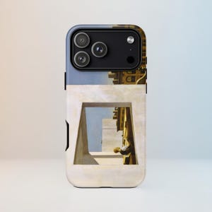 Edward Hopper Aesthetic Handyhüllen | iPhone, Samsung, Pixel | Welt der Einsamkeit | Büro in der Kleinen Stadt