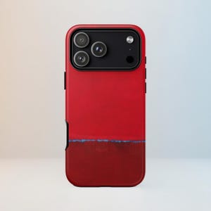 Kastanienbraune Rote Rothko Style Handyhülle — Abstrakte Farbblock Kunst für iPhone 17, Samsung, Pixel