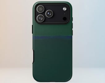 Forest Green Rothko Style Phone Case — Abstract Minimalist Color Field Art for iPhone, Samsung, Pixel