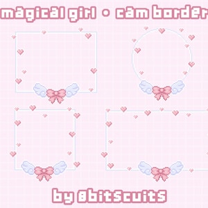 Magical Girl • Cam Border Overlay / Profile Frame • Streaming Decoration for Twitch and YouTube • OBS Streamlabs Assets Jirai Kei