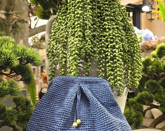 Crochet Straw Woven Pouch Clutch Bag | Paper yarn bag Wedding Clutch Bag | Party Dumpling Clutch Hand Made Gift,clutch purse