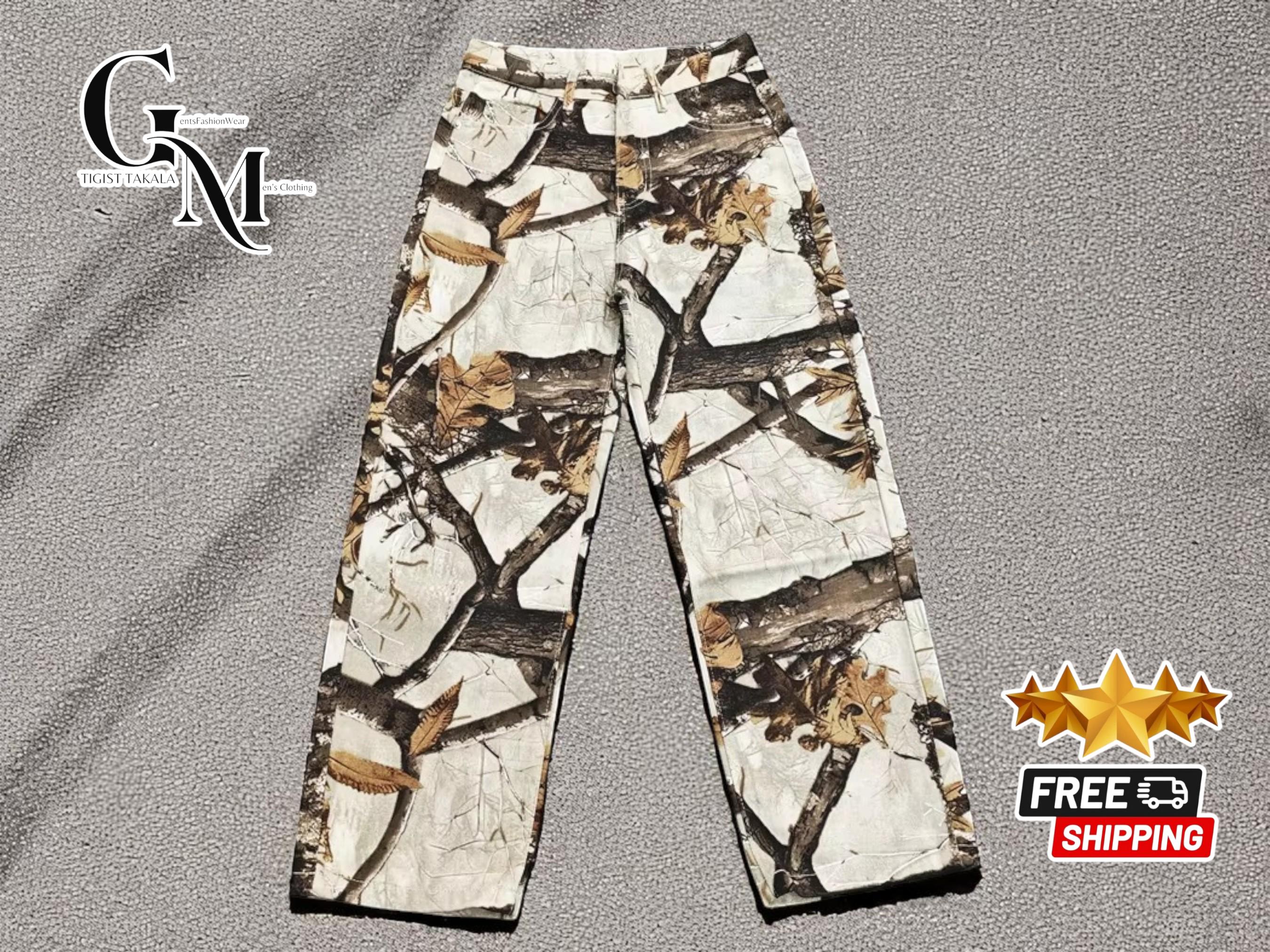 Vintage Camouflage Cargo Pants: Unisex Wide Leg Streetwear
