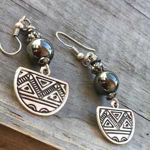 Antique Silver & Hematite Swingers