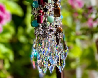 2022 Asfour Crystal Prism & Gemstones Sun Catcher E Rear View Mirror Car Charm You Choose 38mm Rainbow Maker