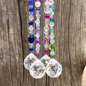 Crystal Prism Colorful Suncatcher Brilliant 30mm Faceted Full Lead Asfour Crystal Crackle Glass Frosted & Lampwork Beads Feng Shui Crystal