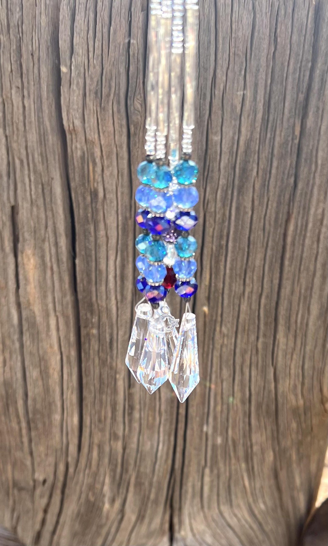 Asfour Crystal Prism Sun Catcher Rear View Mirror Car Charm Icicle ...