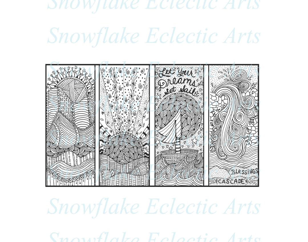 DIY Bookmarks - Instant PDF Digital Download - Printable Coloring Page ...